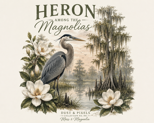 Heron Among the Magnolias